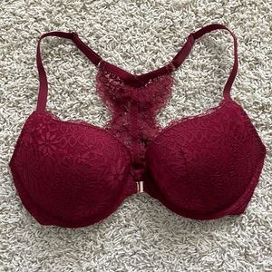 Auden burgundy lace bra 34D